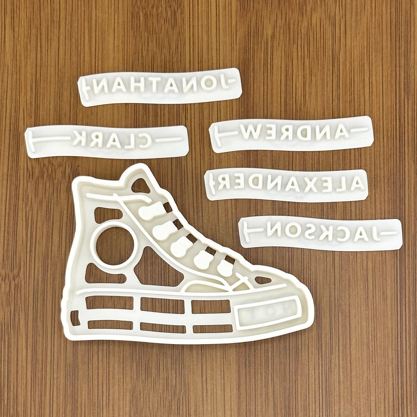 Personalized Sneaker Cookie Cutter | Custom Made with Your Name and Age or Blank