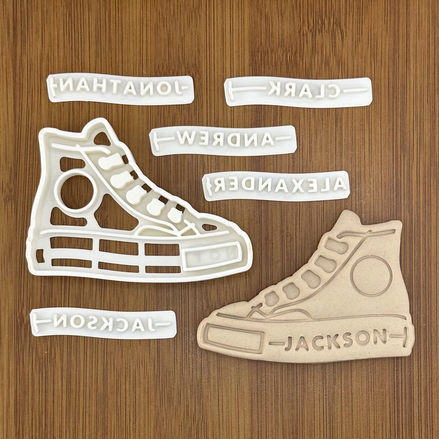 Personalized Sneaker Cookie Cutter | Custom Made with Your Name and Age or Blank