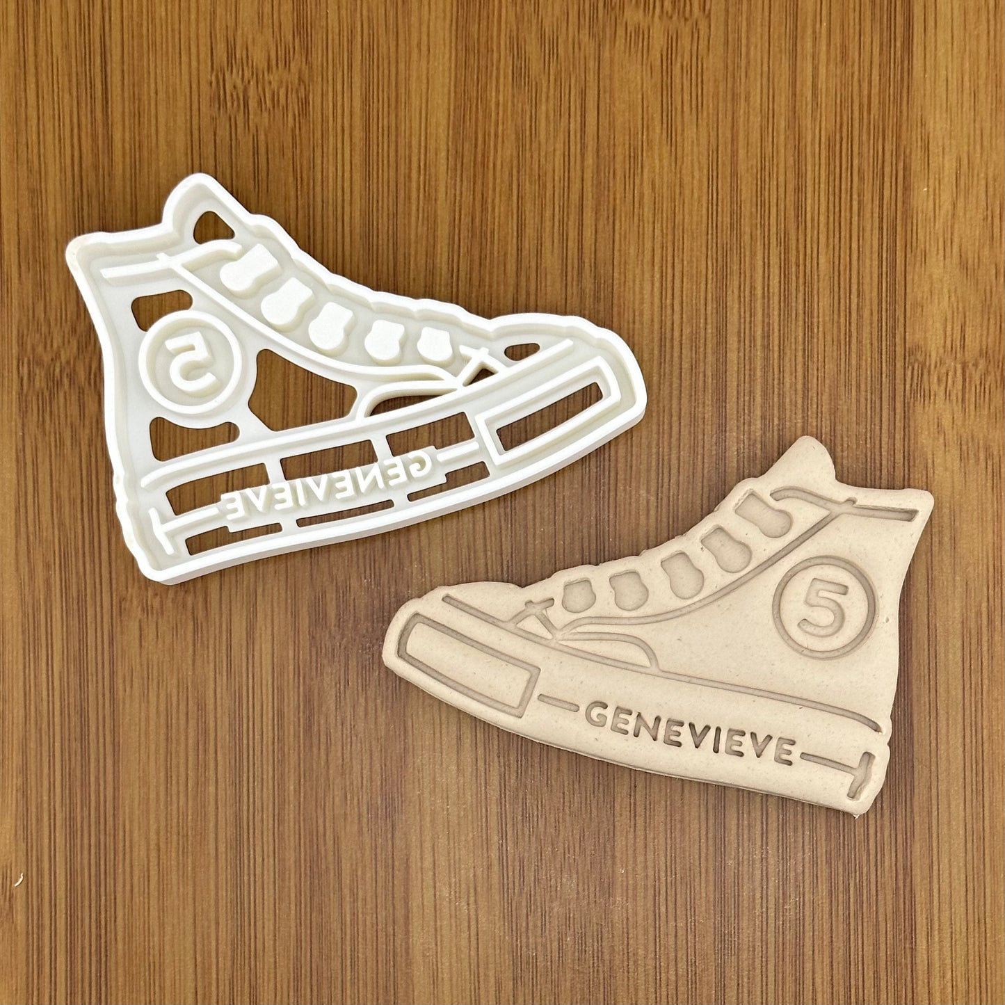 Personalized Sneaker Cookie Cutter | Custom Made with Your Name and Age or Blank
