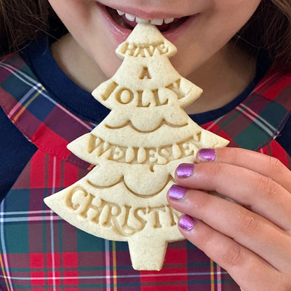 Personalized Christmas Tree Cookie Cutter | Custom Made with Your Text