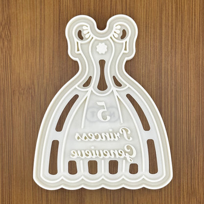 Personalized Dress Cookie Cutter | Custom Made with Your Name and Age