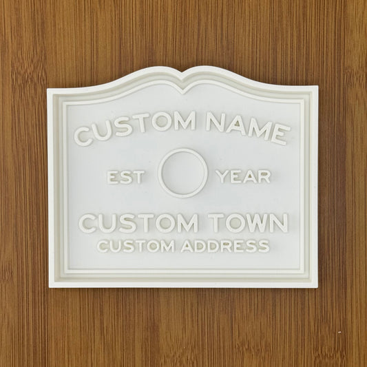 Custom Plaque Inspired by Entering Town Sign | Personalized with your Text
