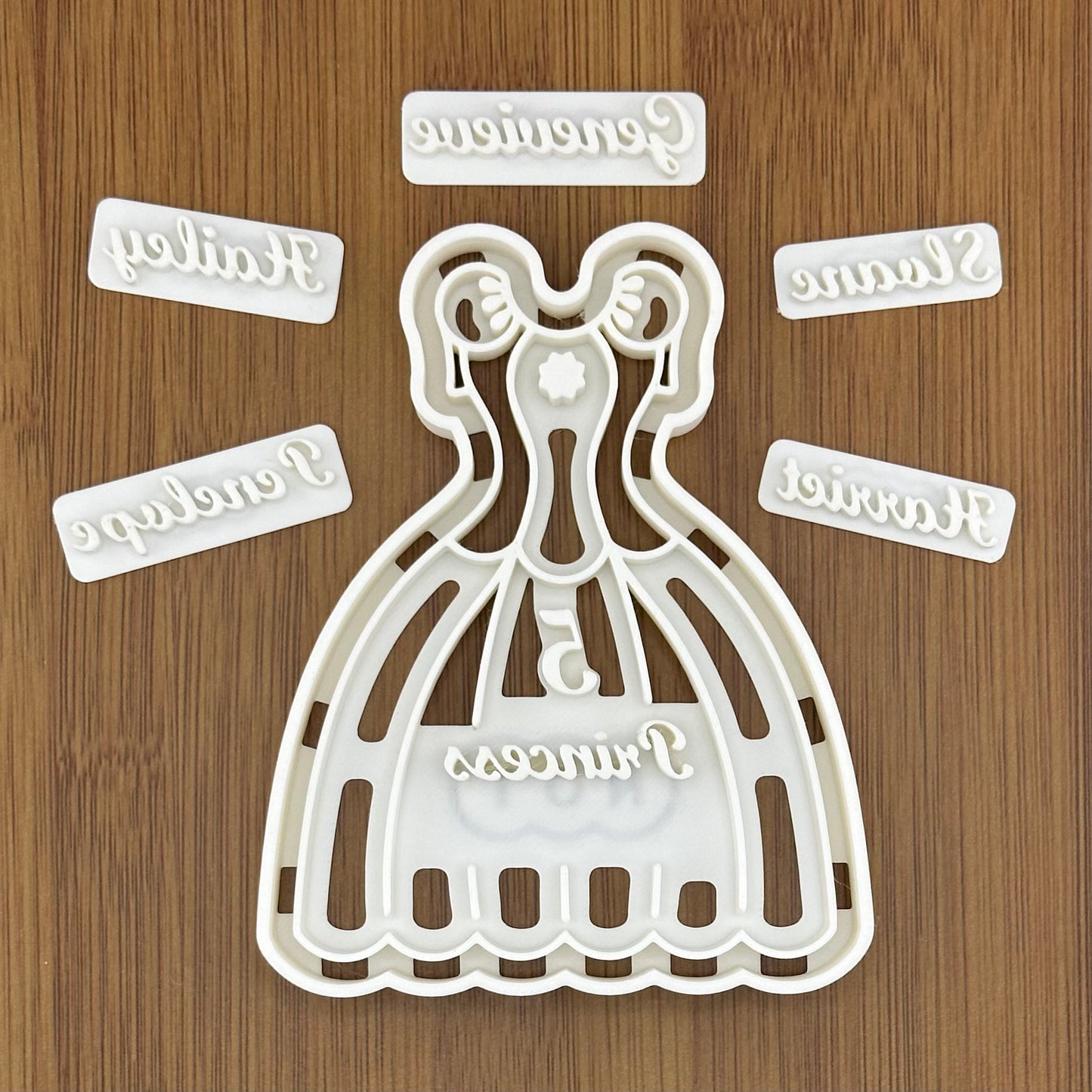 Personalized Dress Cookie Cutter | Custom Made with Your Name and Age